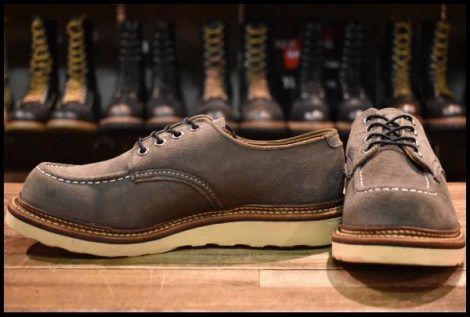 【7D 美品 10年】レッドウィング 8102 スエード オックスフォード ダーク チャコール アビレーン 短靴 ブーツ redwing HOPESMORE