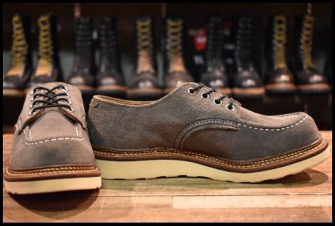 【7D 美品 10年】レッドウィング 8102 スエード オックスフォード ダーク チャコール アビレーン 短靴 ブーツ redwing HOPESMORE