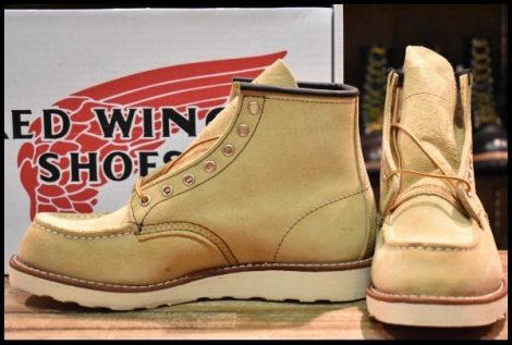 【8E 箱付 未使用 犬タグ復刻 21年】レッドウィング 8173 スエード アイリッシュセッター ラフアウト モックトゥ ブーツ redwing HOPESMORE
