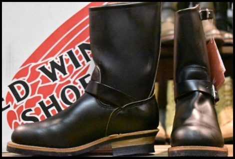 【8D DEAD PT91刺繍】レッドウィング 2268 エンジニア 黒 ブラッククローム スチールトゥ プルオン ブーツ redwing HOPESMORE