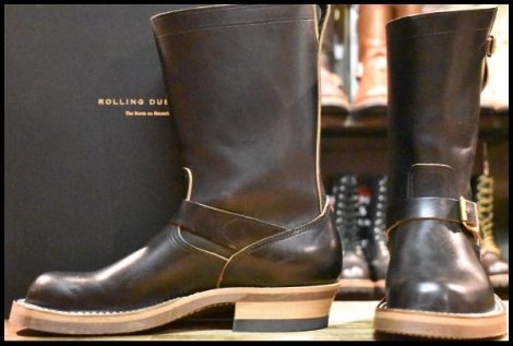 【8 箱付 未使用】Rolling dub trio ローリングダブトリオ RDT-BF06 ルーツ エンジニア ホースバットブラック 黒 ブーツ HOPESMORE