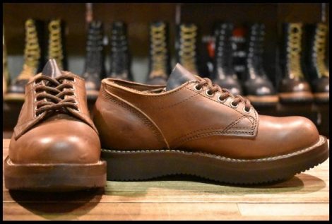 【UK5.5 良品】VIBERG ヴァイバー オックスフォード 145 ビブラム2021 ブラウン 短靴 ブーツ ヴァイバーグ HOPESMORE