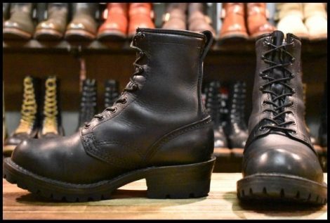 【7EE 良品 15年】WESCO ウエスコ ジョブマスター 黒 ブラック ビブラム100シングル 8インチハイト 編み上げ ブーツ HOPESMORE