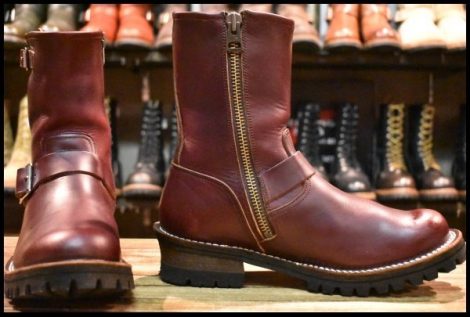 【8E 箱付 良品】SLOWWEARLION スローウェアライオン エンジニア バーガンディ OB-8595H ブーツ HOPESMORE