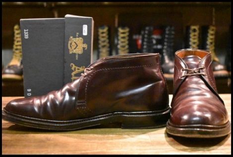 【9D 箱付 良品】ALDEN オールデン 1339 チャッカ バーガンディ コードバン シューズ 編み上げ 短靴 ブーツ HOPESMORE