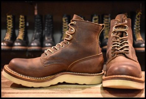 【7E 良品】WHITE’S ホワイツ スモークジャンパー ビブラム4014シングル ディストレスド ブラウン 茶 編み上げ ブーツ HOPESMORE