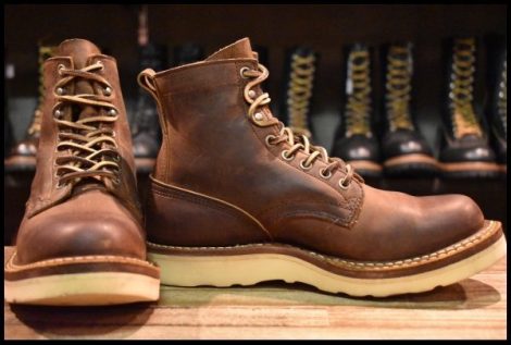 【7E 良品】WHITE’S ホワイツ スモークジャンパー ビブラム4014シングル ディストレスド ブラウン 茶 編み上げ ブーツ HOPESMORE