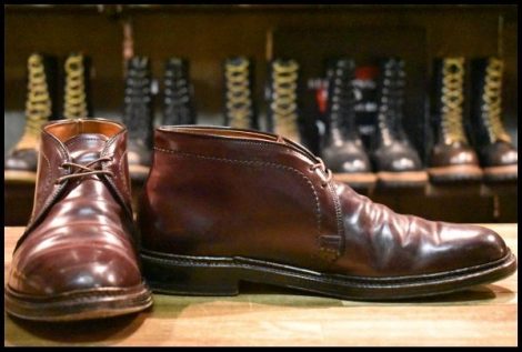 【9D 箱付 良品】ALDEN オールデン 1339 チャッカ バーガンディ コードバン シューズ 編み上げ 短靴 ブーツ HOPESMORE