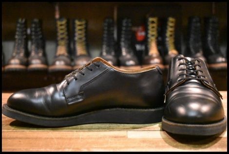 【7D 美品 22年】レッドウィング 101 ポストマン シューズ 黒 ブラック シャパラル 短靴 ローカット 編み上げ ブーツ redwing HOPESMORE