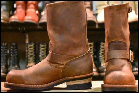 【7D 美品 10年】レッドウィング 2972 エンジニア 茶 カッパー ラフ＆タフ スチールトゥ ブラウン ブーツ redwing HOPESMORE