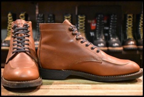 【8.5D 美品 19年】レッドウィング 8076 スポーツ ブラウン 茶 シガーリタン 編み上げ 1930S sportsboot ブーツ redwing HOPESMORE