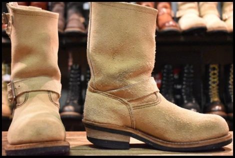 【5D 中古 08年】レッドウィング 8268 スエード エンジニア ホーソーンアビレーンラフアウト スチールトゥ ブーツ redwing HOPESMORE