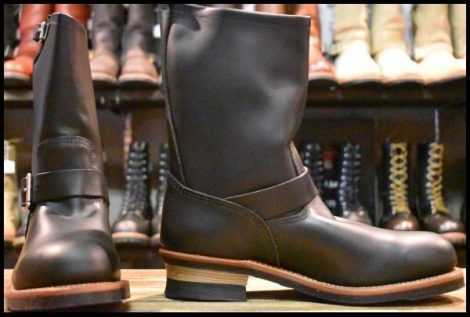 【9.5D 箱付 未使用 10年】レッドウィング 2268 エンジニア 黒 ブラッククローム スチールトゥ ブーツ redwing HOPESMORE