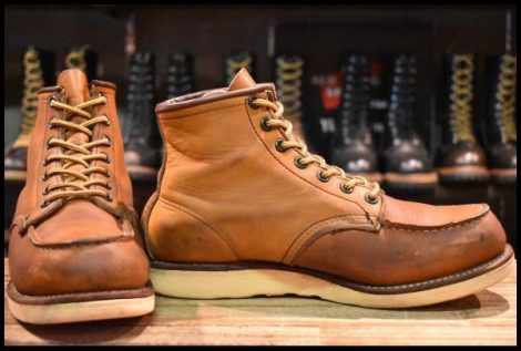【8D 中古 サイド羽タグ 03年】レッドウィング 875 アイリッシュセッター 茶 オロイジナル モックトゥ ブーツ redwing HOPESMORE