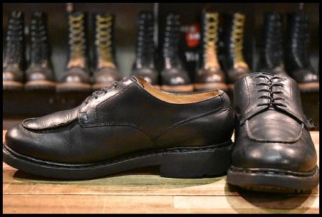 【UK7 良品】Paraboot パラブーツ CHAMBORD シャンボード ブラック 黒 テックスソール Uチップ 編み上げ ブーツ HOPESMORE