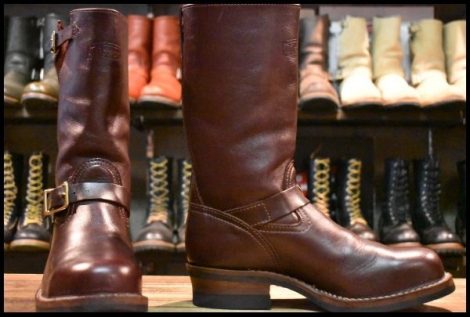 【8.5E 良品 11年】WESCO ウエスコ カスタムボス バーガンディ 11インチハイト ビブラム430シングル エンジニア ブーツ BOSS HOPESMORE