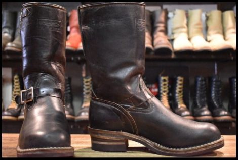 【8E 良品 05年】WESCO ウエスコ チャンピオンボス ブラック ホースハイド 黒 11インチハイト ビブラム700 エンジニア ブーツ HOPESMORE