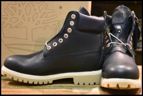 【8.5 箱付 未使用】Timberland ティンバーランド プレミアムブーツ 33534 ネイビー 紺 6インチハイト レースアップ HOPESMORE