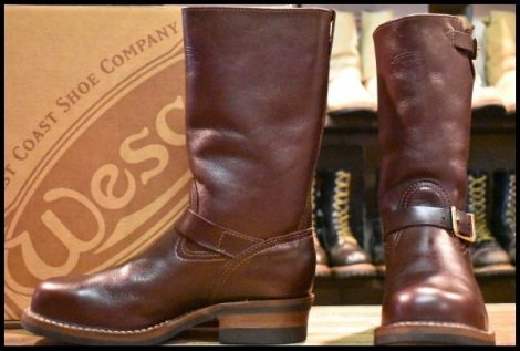 【8.5E 良品 11年】WESCO ウエスコ カスタムボス バーガンディ 11インチハイト ビブラム430シングル エンジニア ブーツ BOSS HOPESMORE