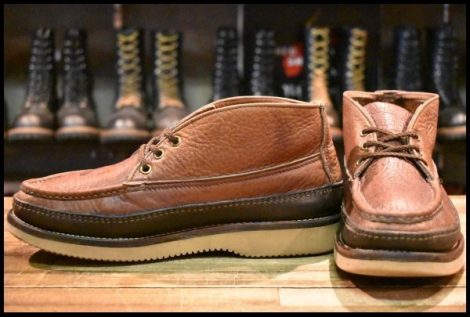 【9E? 良品】RUSSELL MOCCASIN ラッセルモカシン スポーティングクレーチャッカ ブラウン 茶 ビブラム2060 短靴 ブーツ HOPESMORE
