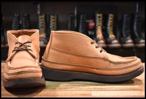 【6.5E? 良品】RUSSELLMOCCASIN ラッセルモカシン スポーティングクレーチャッカ ベージュ TAN ビブラムソール 編み上げ ブーツ HOPESMORE