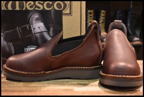 【4D 箱付 未使用】WESCO ウエスコ カスタムロメオ ブラウン 茶 ラプターソール サイドゴア 短靴 ブーツ 女性 レディース HOPESMORE