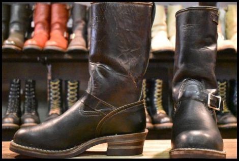 【8E 良品 05年】WESCO ウエスコ チャンピオンボス ブラック ホースハイド 黒 11インチハイト ビブラム700 エンジニア ブーツ HOPESMORE