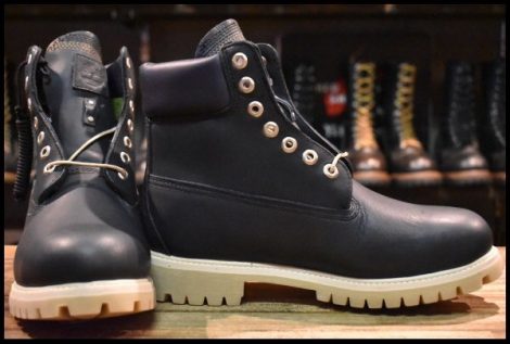 【8.5 箱付 未使用】Timberland ティンバーランド プレミアムブーツ 33534 ネイビー 紺 6インチハイト レースアップ HOPESMORE