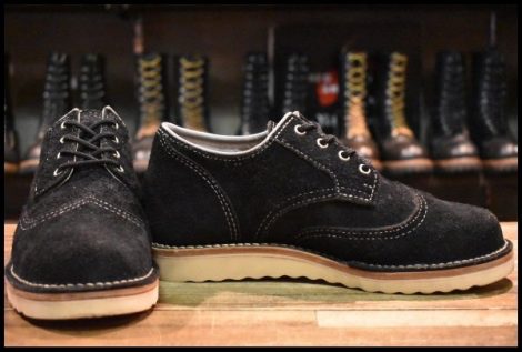 【8D 箱付 美品】WESCO ウエスコ カスタムロバートウィリアム ブラック ラフアウト 黒 オックスフォード 短靴 ブーツ HOPESMORE