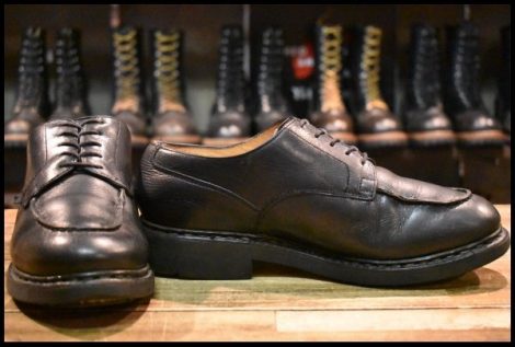 【UK7 良品】Paraboot パラブーツ CHAMBORD シャンボード ブラック 黒 テックスソール Uチップ 編み上げ ブーツ HOPESMORE