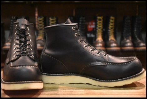 【10D 良品 10年】レッドウィング 8179 アイリッシュセッター 黒 ブラッククローム モックトゥ 編み上げ ブーツ redwing HOPESMORE