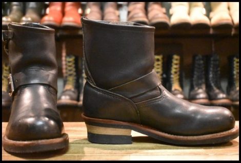 【7D 良品 08年】レッドウィング 8182 ショート エンジニア 黒 ブラック ハーネス スチールトゥ 2976 ブーツ redwing HOPESMORE