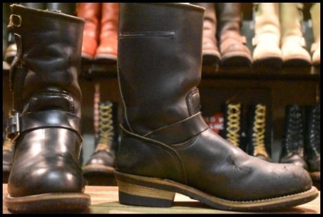 【7.5D 中古 PT91プリント】レッドウィング 8270 ナイフポケット エンジニア ブラック 黒 スチールトゥ ブーツ redwing HOPESMORE