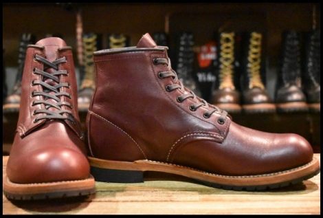 【8D 美品 14年】レッドウィング 9011 ベックマン ブラックチェリー フェザーストーン プレーントゥ 9411 ブーツ redwing HOPESMORE