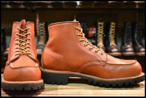 【9.5E 良品 犬タグ 98年】レッドウィング 8175 アイリッシュセッター 赤茶 オロラセット モック 編み上げ 875 ブーツ redwing HOPESMORE