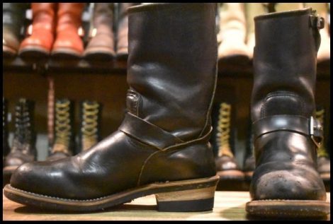 【7.5D 中古 PT91プリント】レッドウィング 8270 ナイフポケット エンジニア ブラック 黒 スチールトゥ ブーツ redwing HOPESMORE