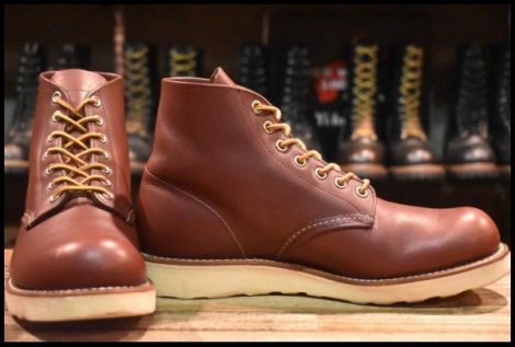 【7D 良品 13年】レッドウィング 9105 アイリッシュセッター 赤茶 レッドブラウン プレーントゥ 編み上げ 8166 ブーツ redwing HOPESMORE