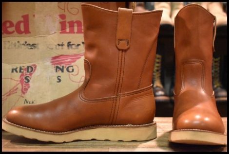 【8D 箱付 美品 旧犬タグ 87年】レッドウィング 866 ペコス 赤茶 オロラセット ブーツ redwing pecos ビンテージ HOPESMORE