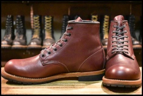 【8D 美品 14年】レッドウィング 9011 ベックマン ブラックチェリー フェザーストーン プレーントゥ 9411 ブーツ redwing HOPESMORE