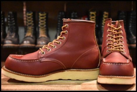 【7E 良品 犬タグ 98年】レッドウィング 8875 アイリッシュセッター 赤茶 オロラセット モックトゥ 編み上げ ブーツ redwing HOPESMORE