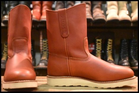 【7E 箱付 美品 18年】レッドウィング 8866 ペコス 赤茶 オロラセット クッションソール ブーツ redwing pecos HOPESMORE