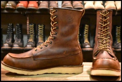 【11D 良品 J.CREW別注 09年】レッドウィング 4583 茶 ブラウン セッター ロング 編み上げ ビンテージ ブーツ redwing HOPESMORE