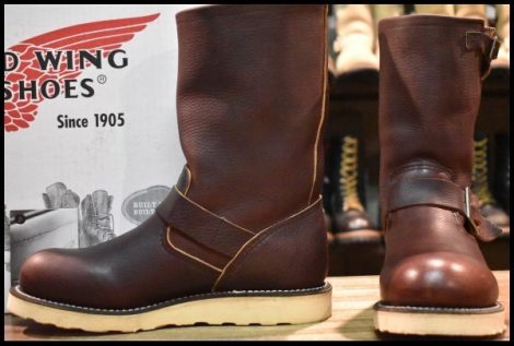 【7.5D 箱付 美品 08年】レッドウィング 2970 エンジニア 茶 ブラウン スチール無し トラクショントレッドソール ブーツ redwing HOPESMORE