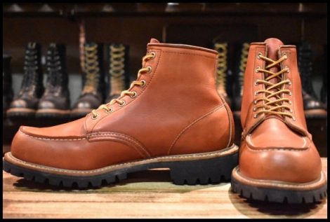 【9.5E 良品 犬タグ 98年】レッドウィング 8175 アイリッシュセッター 赤茶 オロラセット モック 編み上げ 875 ブーツ redwing HOPESMORE