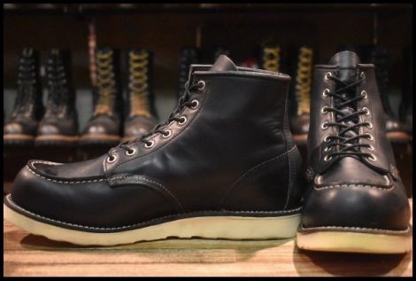 【10D 良品 10年】レッドウィング 8179 アイリッシュセッター 黒 ブラッククローム モックトゥ 編み上げ ブーツ redwing HOPESMORE