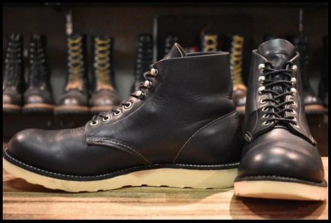 【10.5D 良品 12年】レッドウィング 9070 アイリッシュセッター 黒 ブラック ハーネス プレーントゥ 8165 ブーツ redwing HOPESMORE