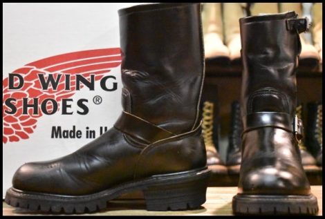 【7D 箱付 良品 PT91刺繍】レッドウィング 8280 ナイフポケット エンジニア 黒 ブラッククローム 2268 ブーツ redwing HOPESMORE