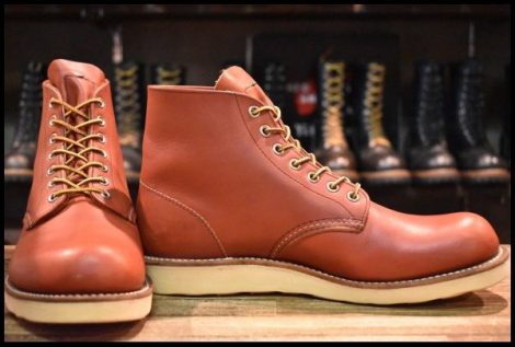 【8D 良品 10年】レッドウィング 8166 アイリッシュセッター 赤茶 オロラセット プレーントゥ 編み上げ ブーツ redwing HOPESMORE