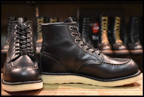 【5.5E 良品 犬タグ復刻 18年】レッドウィング 8179 アイリッシュセッター 黒 ブラッククローム 編み上げ ブーツ redwing HOPESMORE