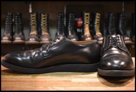【13D 美品 11年】レッドウィング 101 ポストマン シューズ 黒 ブラック シャパラル 短靴 ローカット ブーツ redwing HOPESMORE
